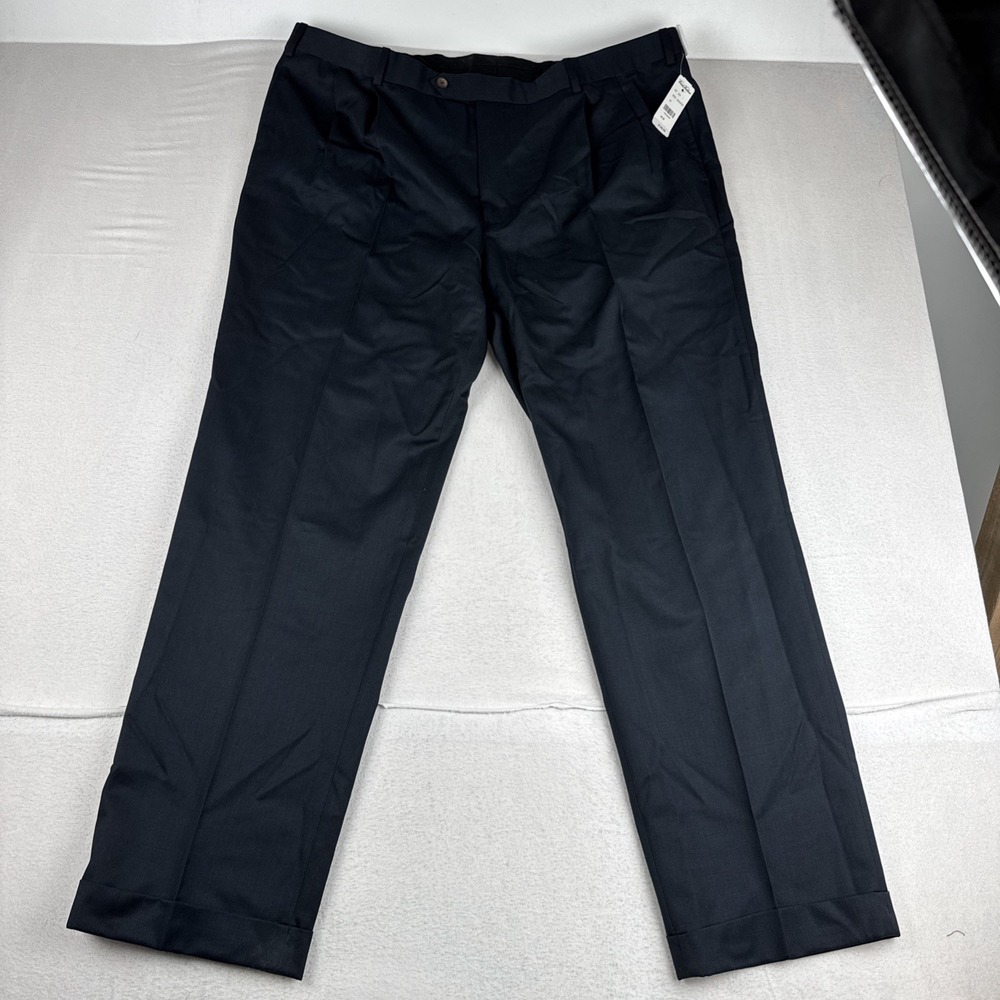 New! Brooks Brothers Madison Mens Navy Blue Dress Pants 44*32 ($149) Wool